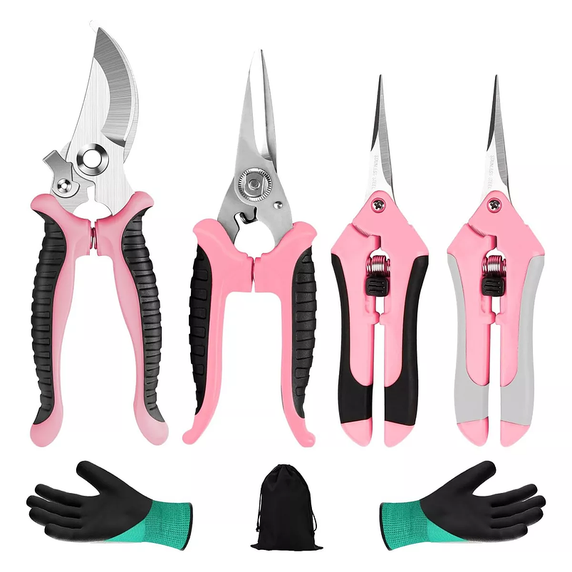 Kit Tijeras de Poda Despunte Plantas Jardineria Acero Inox 1