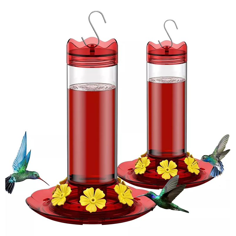 Bebedero Colibríes 01 Unid Aves Colgante Plastico X6 Flores 2