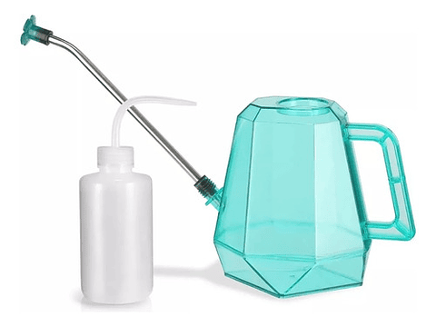 Regadera Premium Plantas 1.2lt +botella Exprimir De Riego