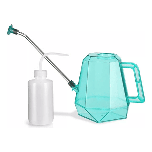 Regadera Premium Plantas 1.2lt +botella Exprimir De Riego 1