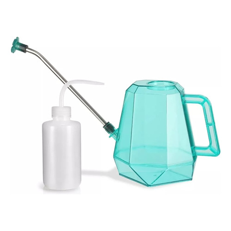 Regadera Premium Plantas 1.2lt +botella Exprimir De Riego 1