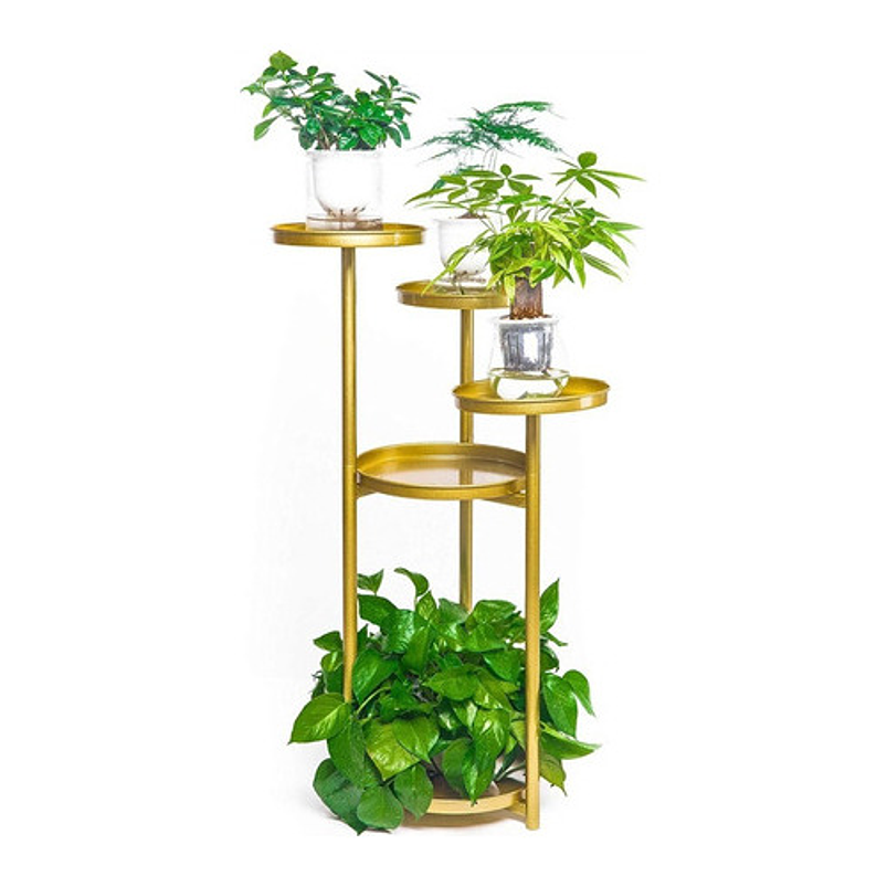 Maceta Plantas Soporte X5 Puestos Metalico X78cm Alto 1