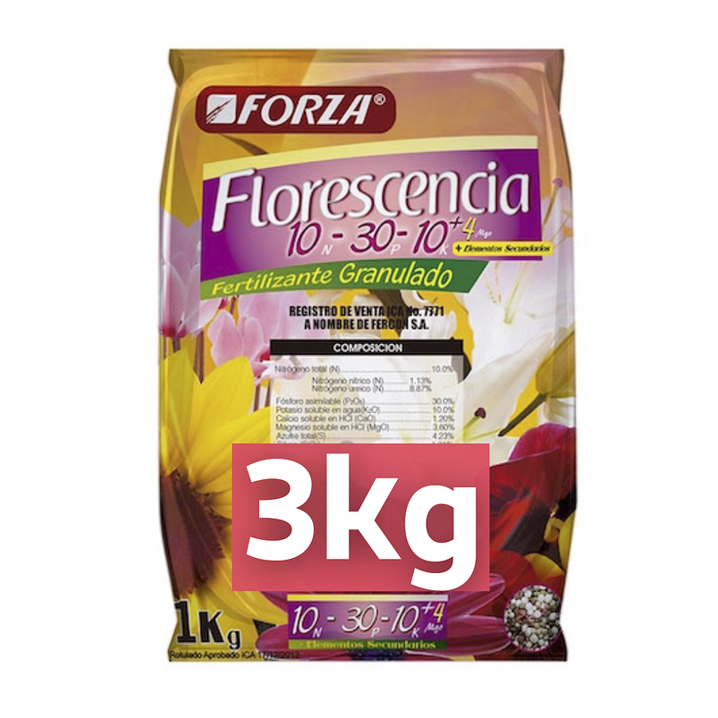 Fertilizante De Plantas 10-30-10 Florescencia Forza Bolsa x3kg 1