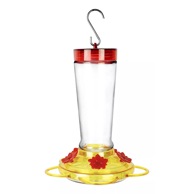 Bebedero Colibríes Aves Colgante En Vidrio x5 Flores 2