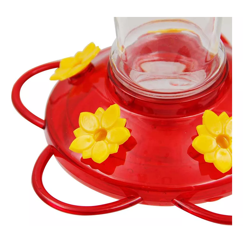 Bebedero Colibríes Aves Colgante En Vidrio x5 Flores 9