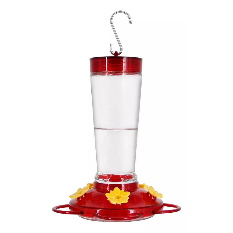 Bebedero Colibríes Aves Colgante En Vidrio x5 Flores 1