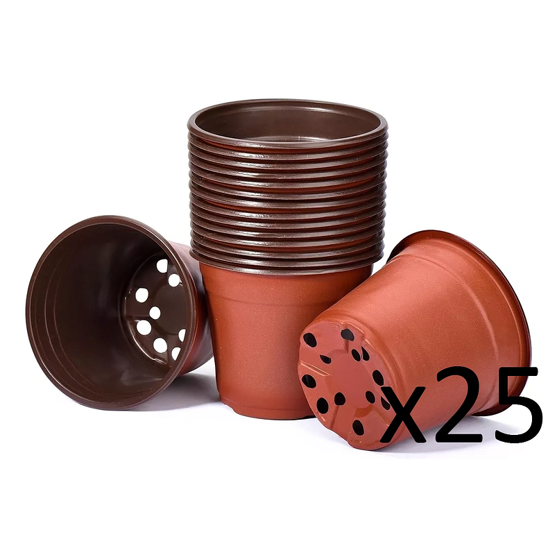 Macetas Plásticas Siembra x25 Unidades 14cm Diámetro x12cm Alto 1