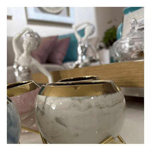 Juego Macetas x4 Unidades Decorativa Suculentas Cactus de Mesa 3