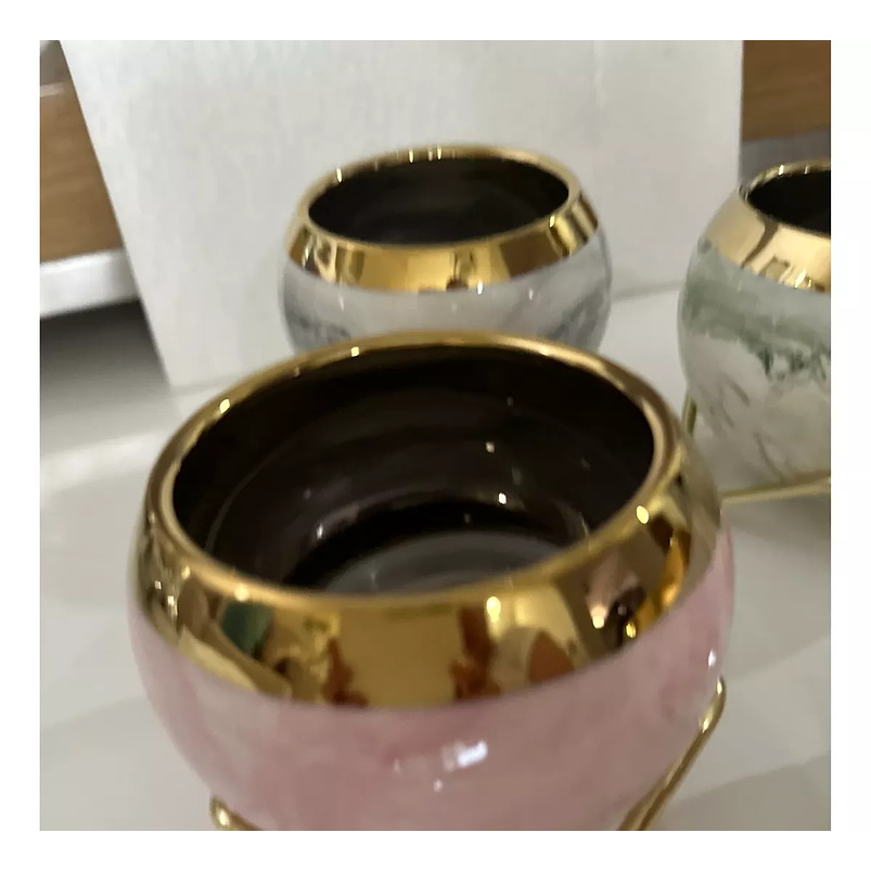 Juego Macetas x4 Unidades Decorativa Suculentas Cactus de Mesa 5