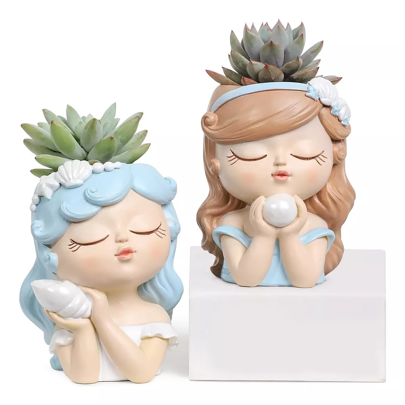 Macetas Decorativa Cerámica Plantas Suculenta Cactus x2 Unidades 11