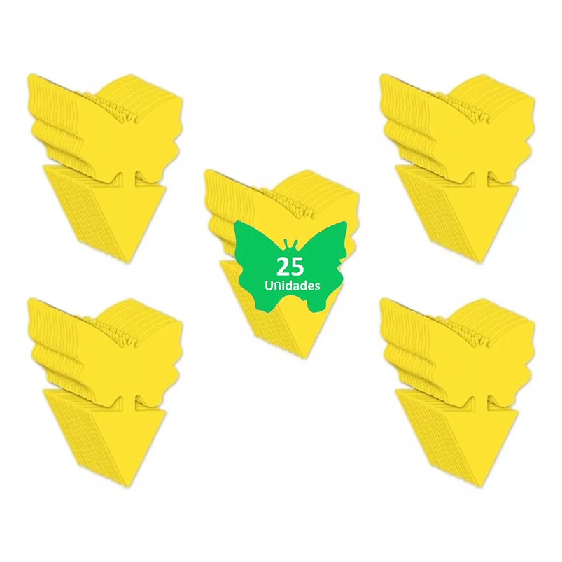 Trampa Para Plantas Adhesiva Plagas Voladores E Insectos x25 unidades 1