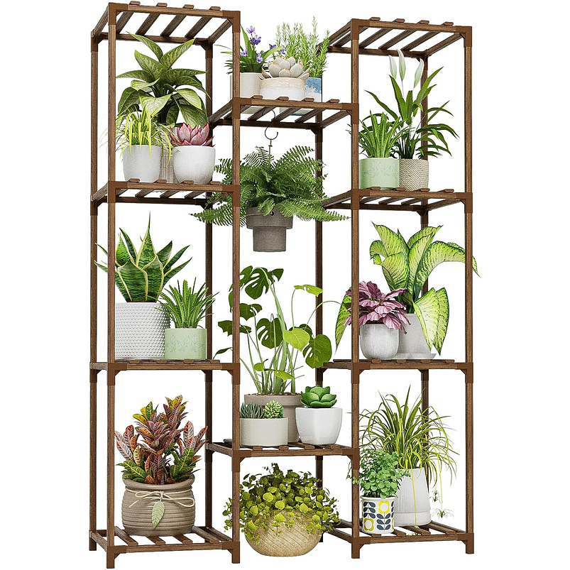 Soporte de Macetas Plantas En 3 Niveles En Madera 1