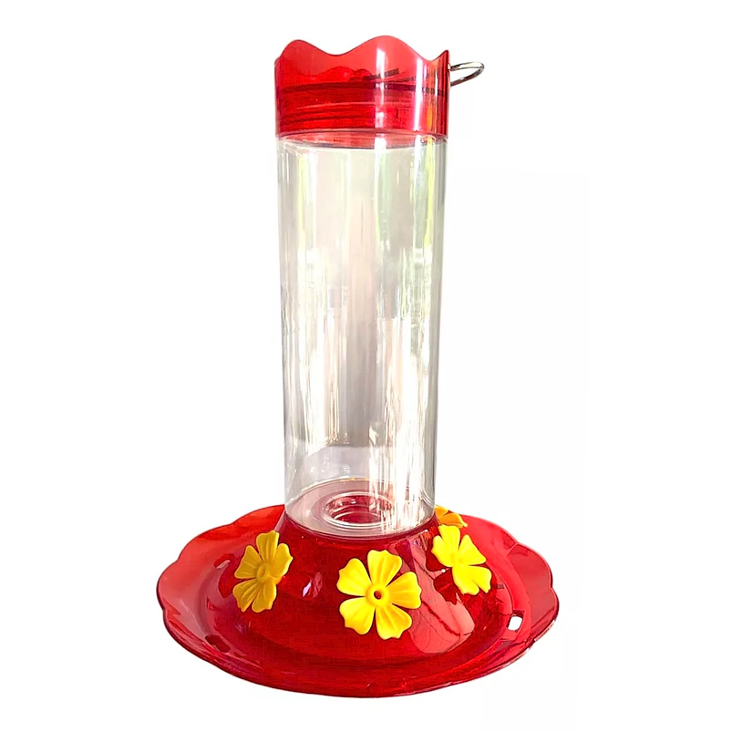 Bebedero Colibríes 01 Unid Aves Colgante Plastico X6 Flores 1