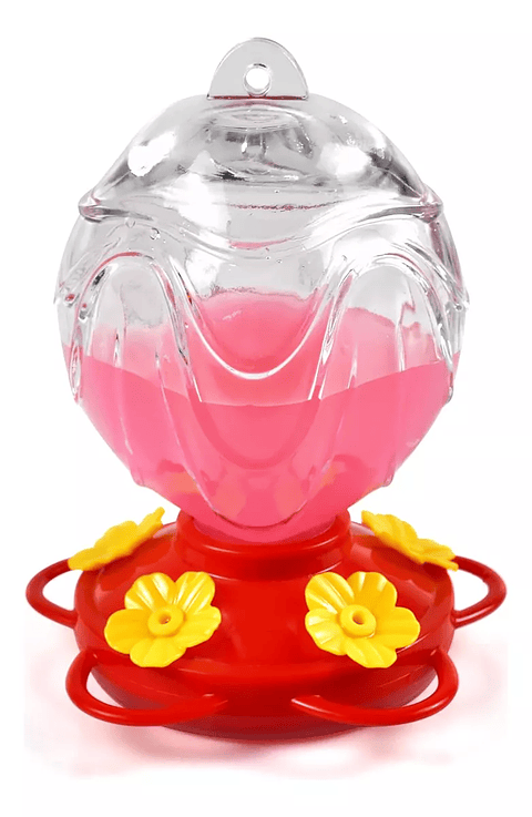 Colibries Bebedero Para Aves de Colgar Vidrio x5 Flores