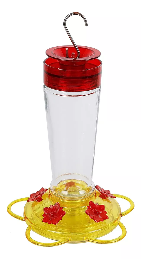 Bebedero Colibríes Aves de Colgar en Vidrio x5 Flores