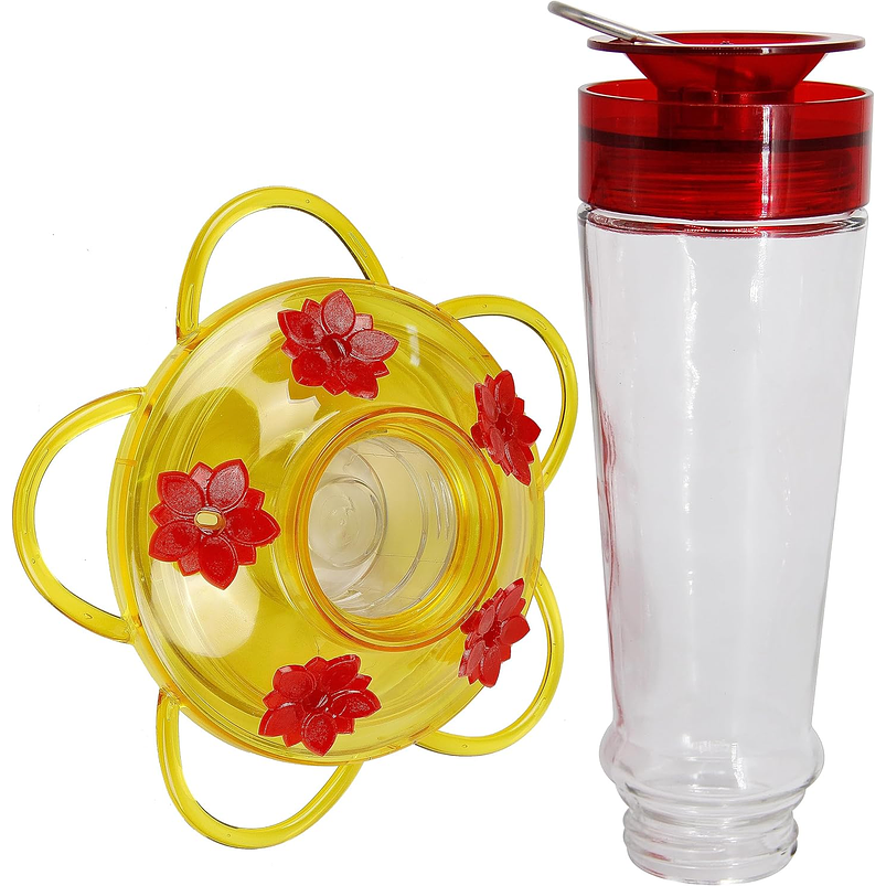 Bebedero Colibríes Aves de Colgar en Vidrio x5 Flores 10