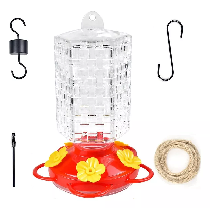 Bebedero Colibríes Aves Colgante Botella en Vidrio 9