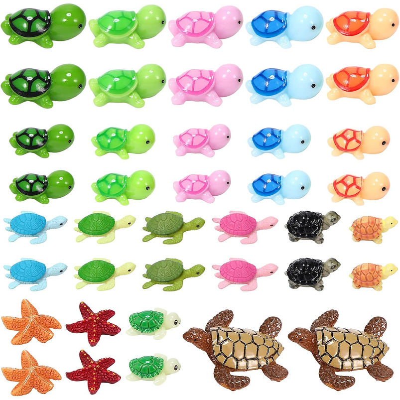 Mini Figuras Marinas Jardín Hadas Terrario Peceras x40pz 1
