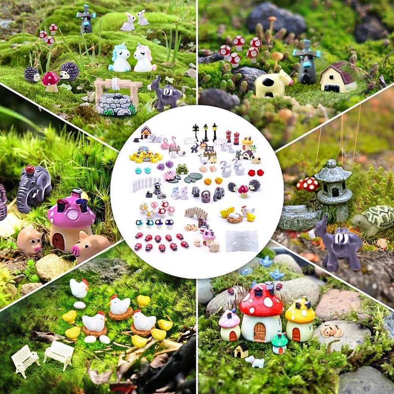 Mini Figuras Decoracion Jardín Hadas Terrarios Peceras x100p 4
