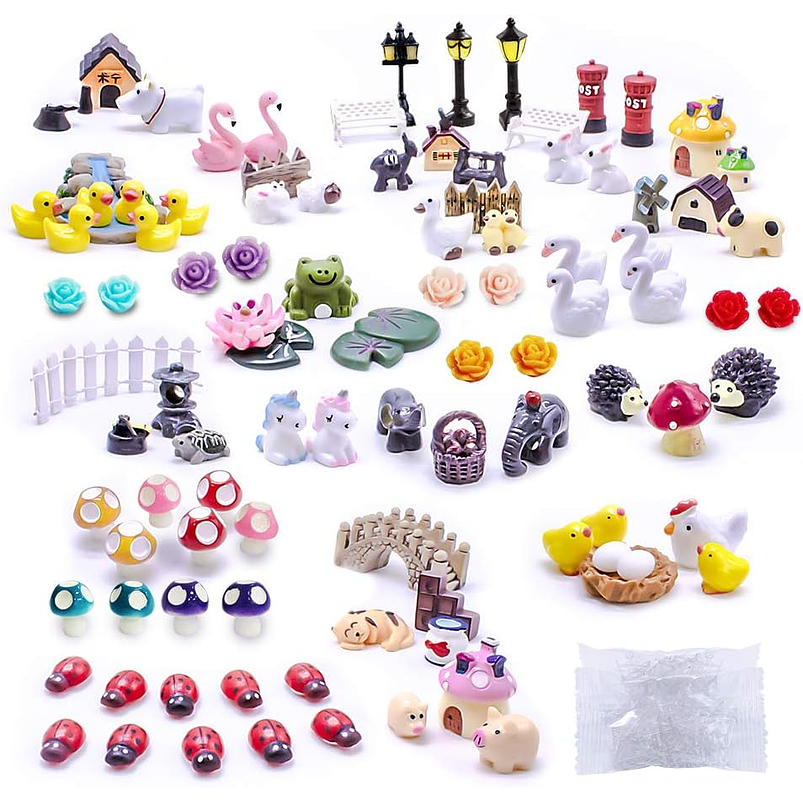 Mini Figuras Decoracion Jardín Hadas Terrarios Peceras x100p 1