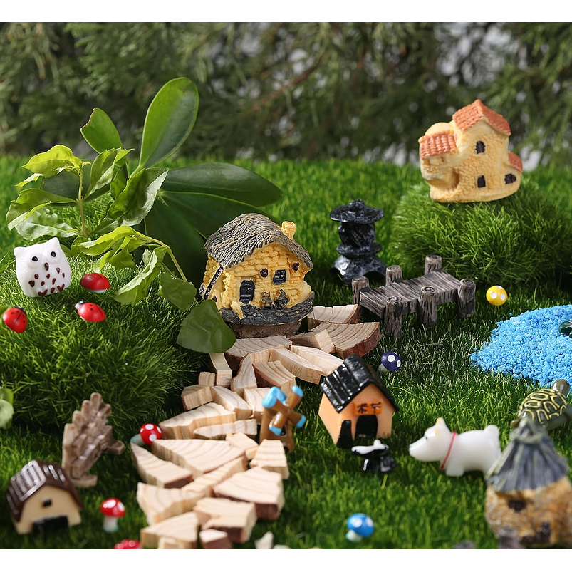 Mini Figuras Jardín De Hadas Terrarios Decoracion Peceras 3