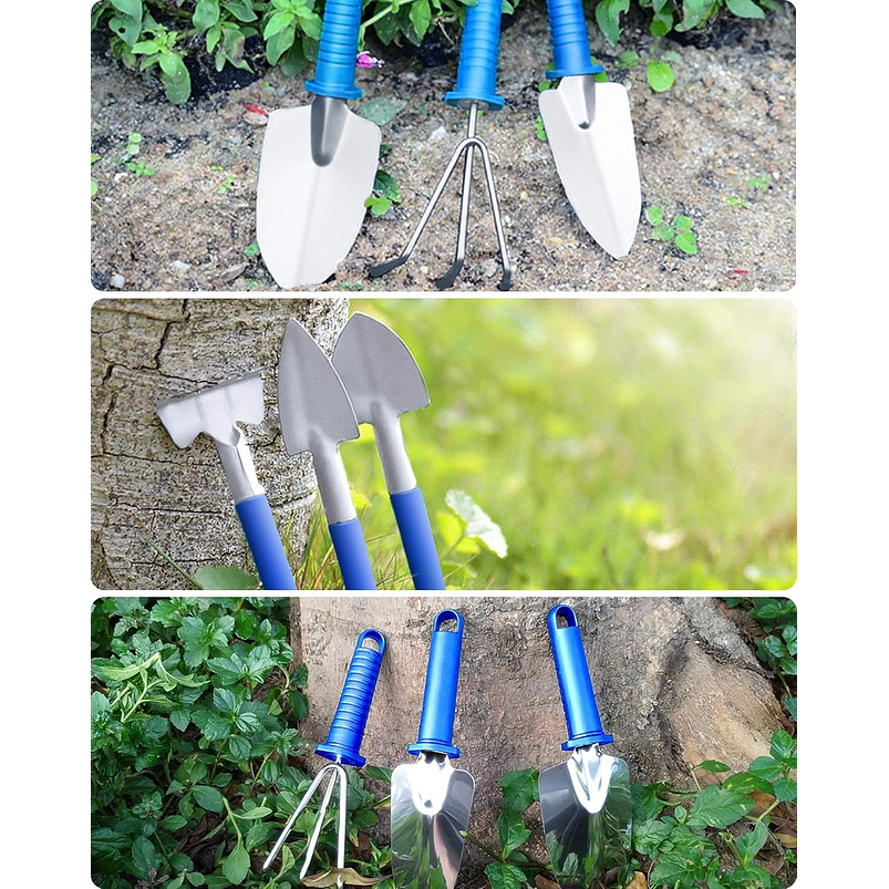 Kit Herramientas Jardinería Plantas x10 Piezas En Acero Más estuche 6