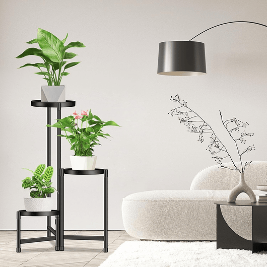 Soporte Para Plantas Macetas Estante Metalico En 3 niveles 2