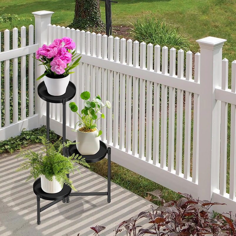 Soporte Para Plantas Macetas Estante Metalico En 3 niveles 3