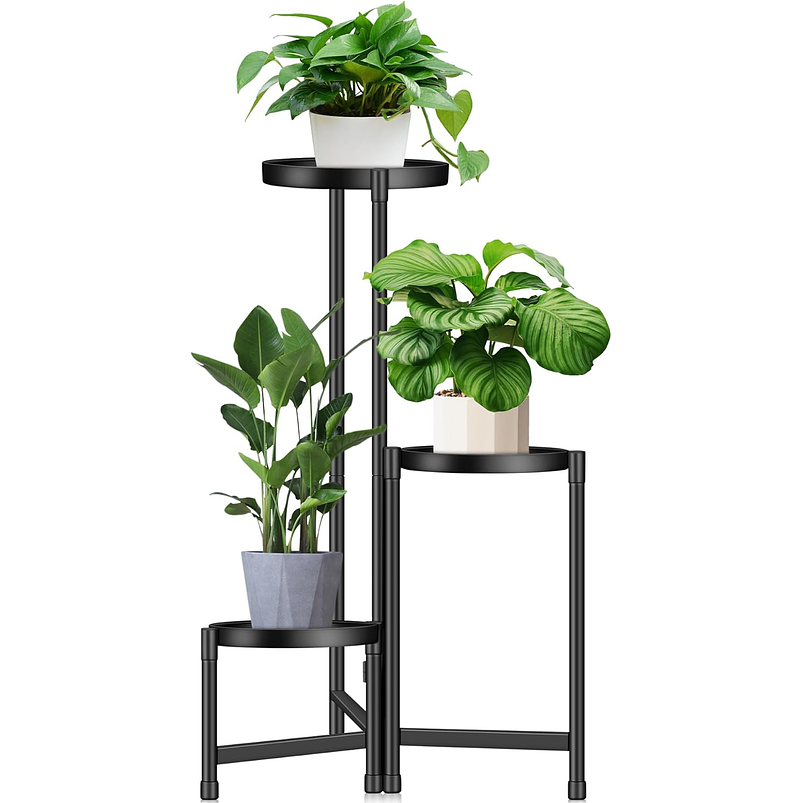 Soporte Para Plantas Macetas Estante Metalico En 3 niveles 8