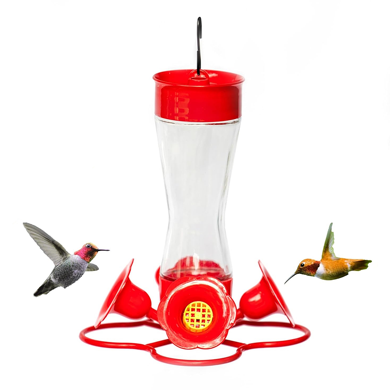 Bebedero Colibríes Plastico De Colgar X4 Flores 1