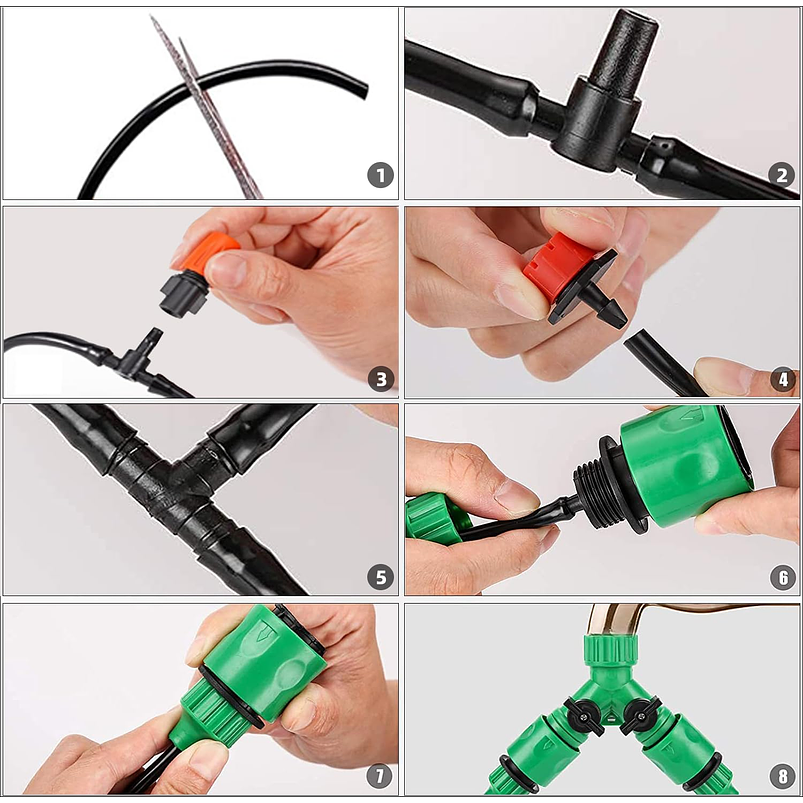 Kit De Riego Por Goteo 50 mt De Plantas, Huerto y Jardin -200 Piezas 5