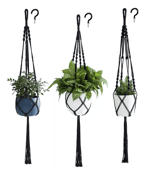 Juego Colgador Planta De Macetas Macramé Cesta de Plantas x3