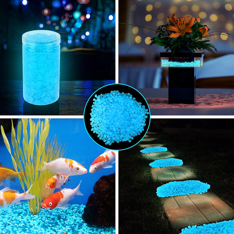 Piedras Luminosas Decorativas Para Jardin de Hadas Pesceras/Acuario X1000pz 3