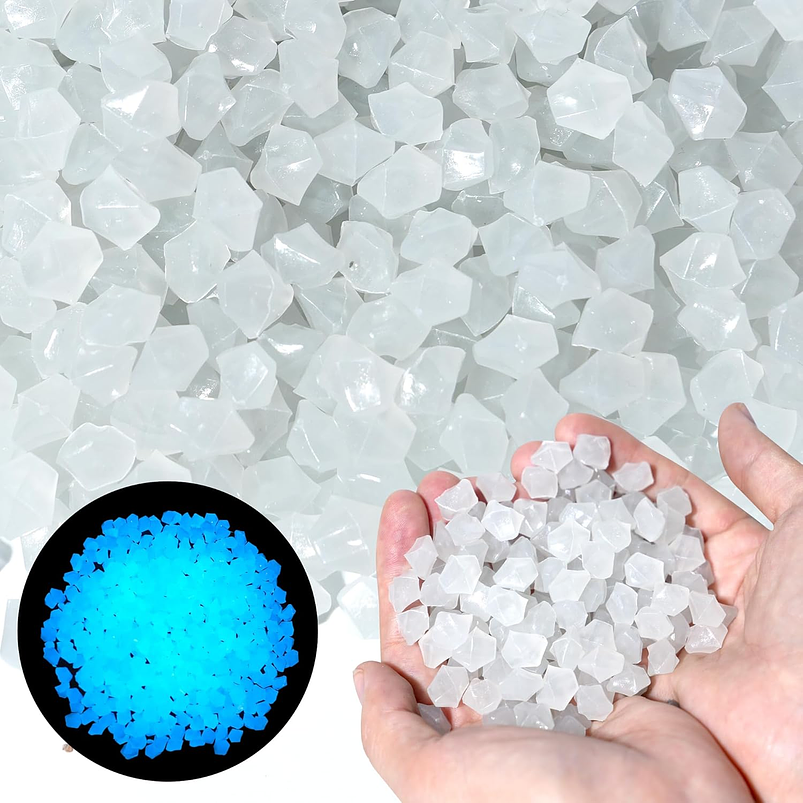 Piedras Luminosas Forma Diamante Para Decoración de Jardín X1000 Piezas Acuarios Terrarios 2