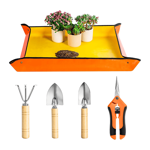 Kit Esencial de Herramientas De Jardinería  con Tapete /Alfombrilla