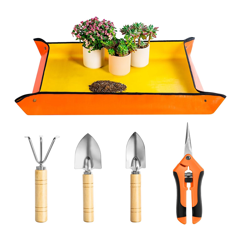 Kit Esencial de Herramientas De Jardinería  con Tapete /Alfombrilla 1