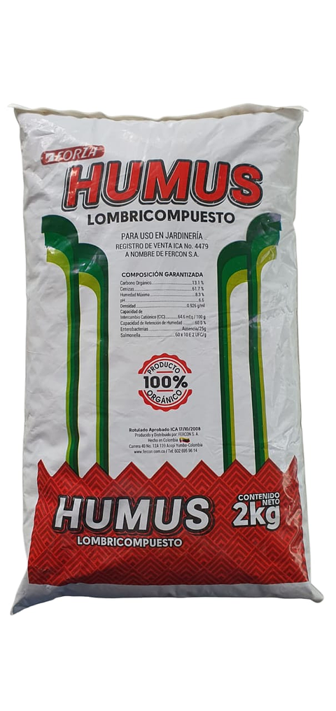 Sustrato Abono Humus Lombricultivo Para Plantas X 2kg
