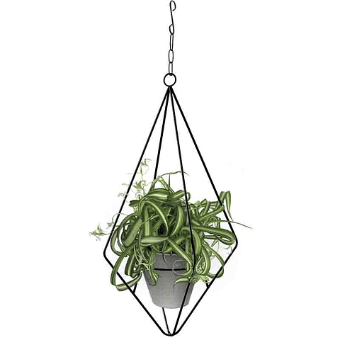 Soporte Matera Maceta Diseño Diamante De Colgar 54.5 centímetros Alto