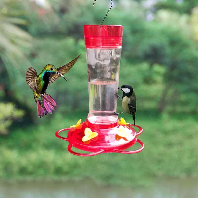 Bebedero Colibríes Aves Colgante En Vidrio y Foso Anti Hormigas x2 unidades 8