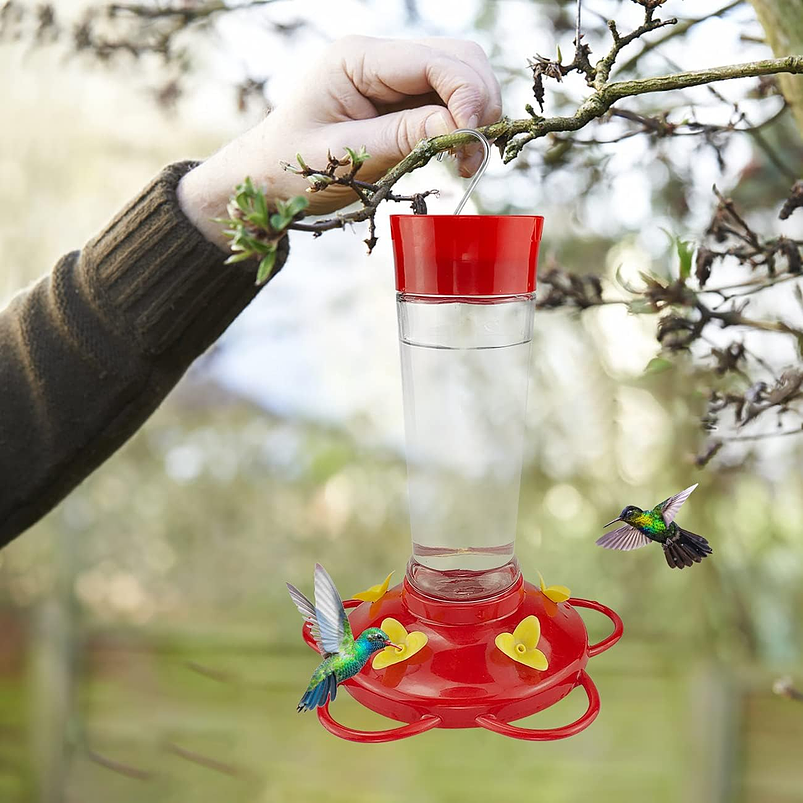 Bebedero Colibríes Aves Colgante En Vidrio y Foso Anti Hormigas x2 unidades 7