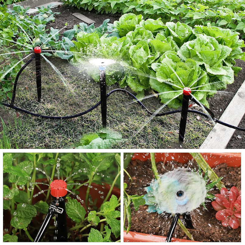 Sistema de Riego por Goteo y Aspersión de Plantas, Jardin y Huerto  x35MT + Accesorios 5