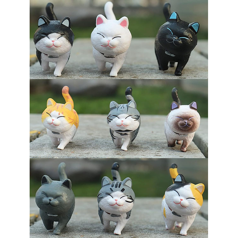 Set Figuras Decorativas De Terrarios Mini Gatos en Resina 5