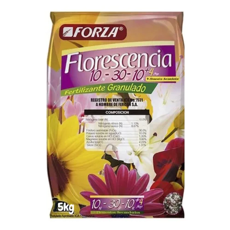 Fertilizante De Plantas 10-30-10 Florescencia Forza Bolsa x5kg 1