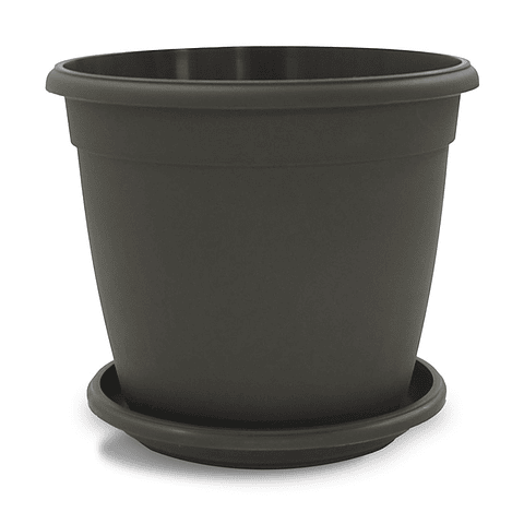 Maceta Plantas Redonda Plástica 40cm Diámetro x35cm Alto Más plato
