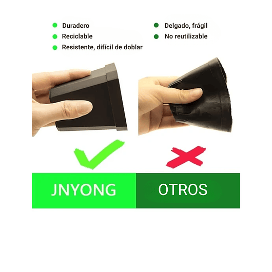 Maceta Plástica Firme Más Plato x10 Unidades 7.62cm Alto x7cm Diámetro 4