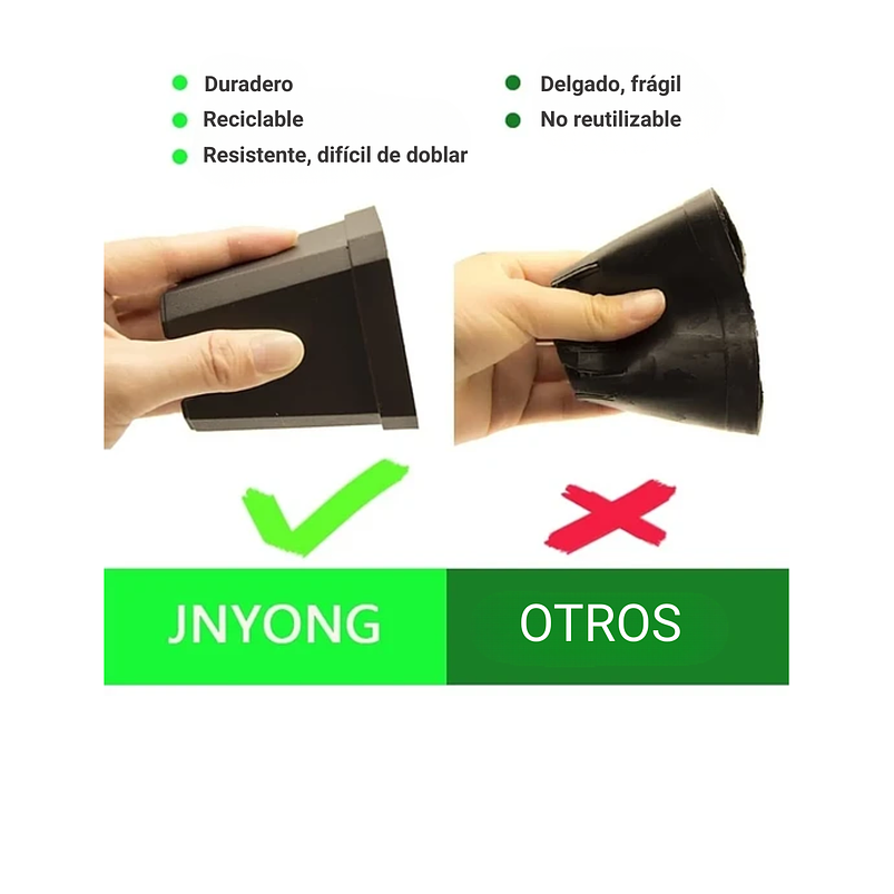 Maceta Plástica Firme Más Plato x10 Unidades 7.62cm Alto x7cm Diámetro 4