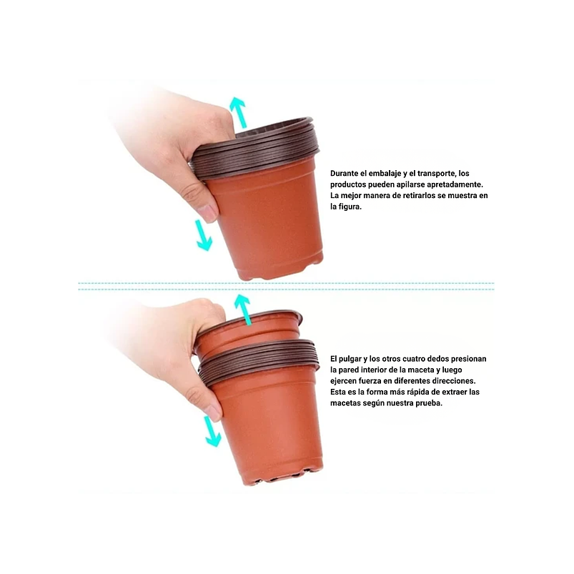 Maceta Plástica Siembra X120unid +tapa Riego +120 Etiquetas 5