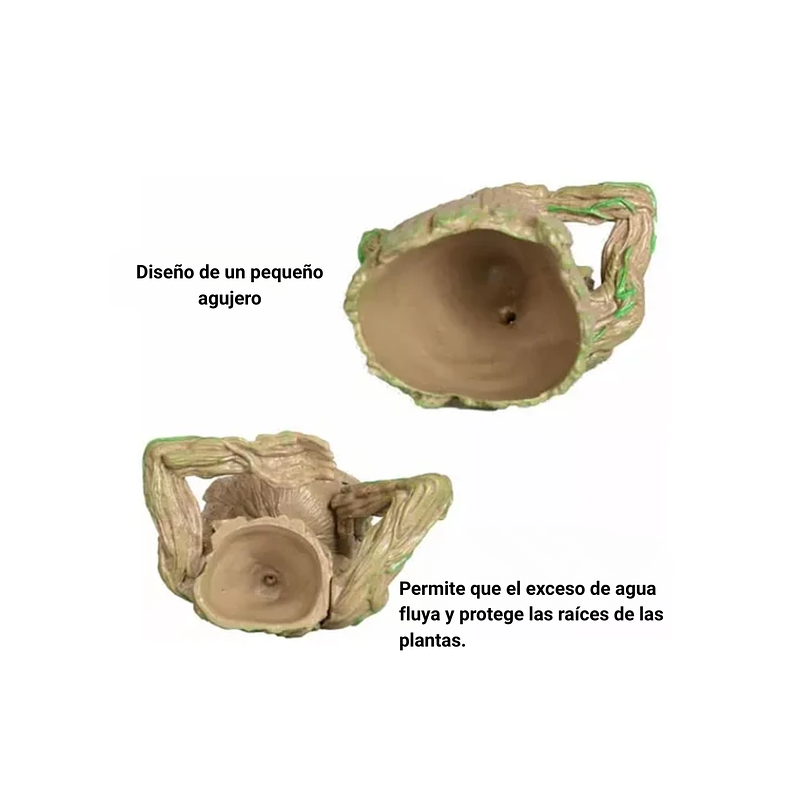 Maceta de Plantas Cactus y Suculentas Baby Groot Plástica 6