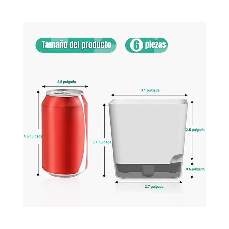 Juego Macetas Plástica x6 Unidades Plantas Cactus y Suculentas 4