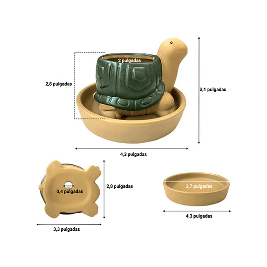 Maceta Cerámica Plantas Cactus y Suculentas x1 Pz Animalitos 3